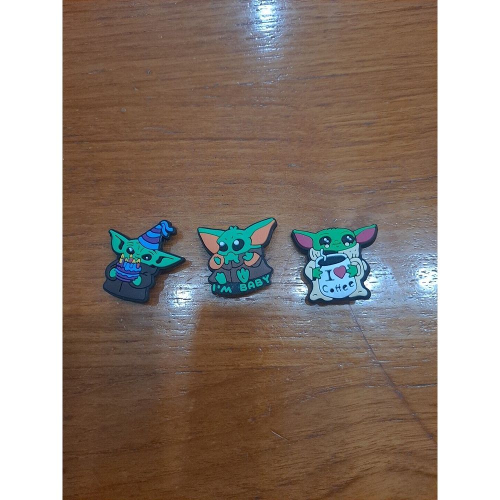Lot‎ Of 3 Star Wars Themed Croc Charm Jibz Grogu